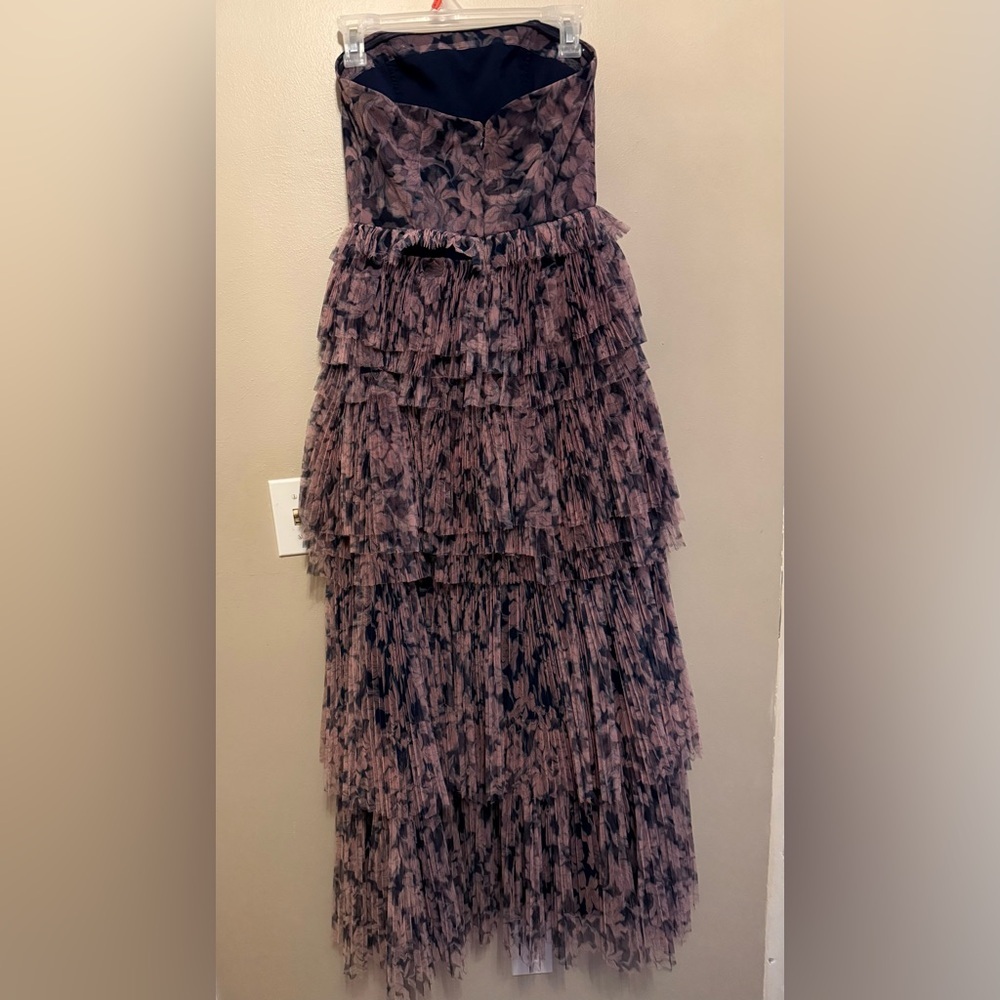 Hutch by Anthropologie Strapless Floral Tiered Dress in Purple - Picture 8 of 9